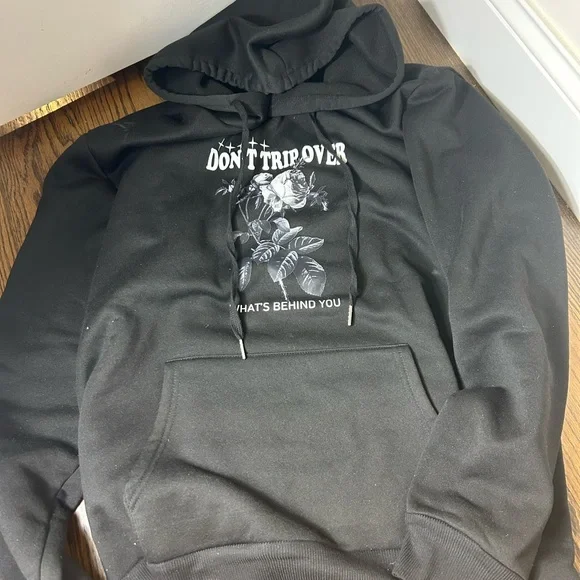Black Graphic Hoodie - Picture 1 of 2